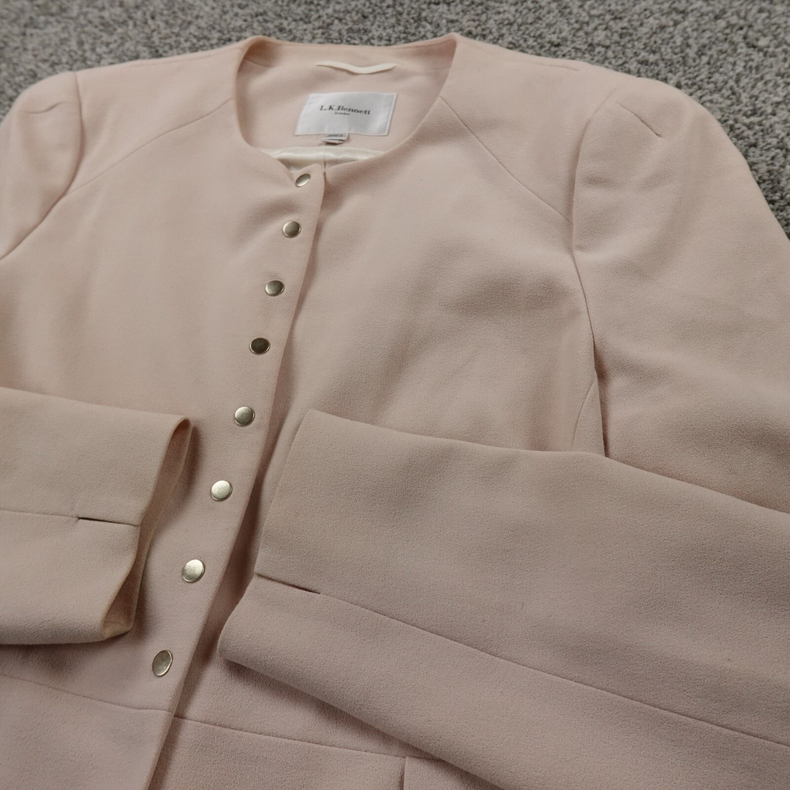 Lk Bennett Jacket Womens 14 Pink Blazer Sport Over Coat Unstructured Suit Top